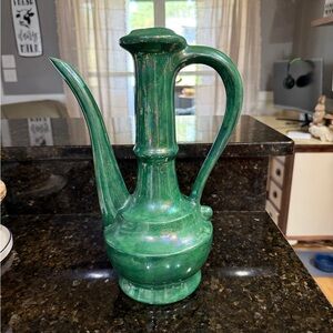 Vintage 1960’s Haegar Emerald Green Genie Lamp Style Vase